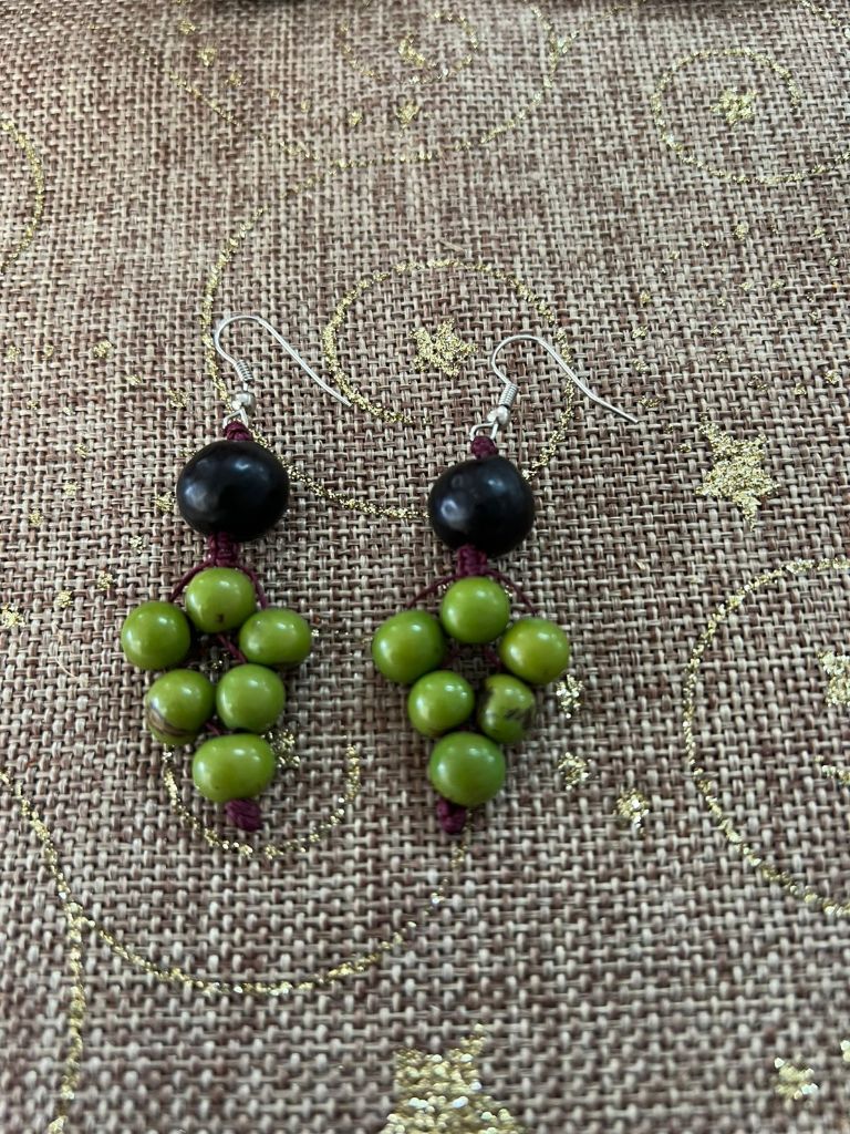 Boucles oreilles grappes raisin MALETHELI